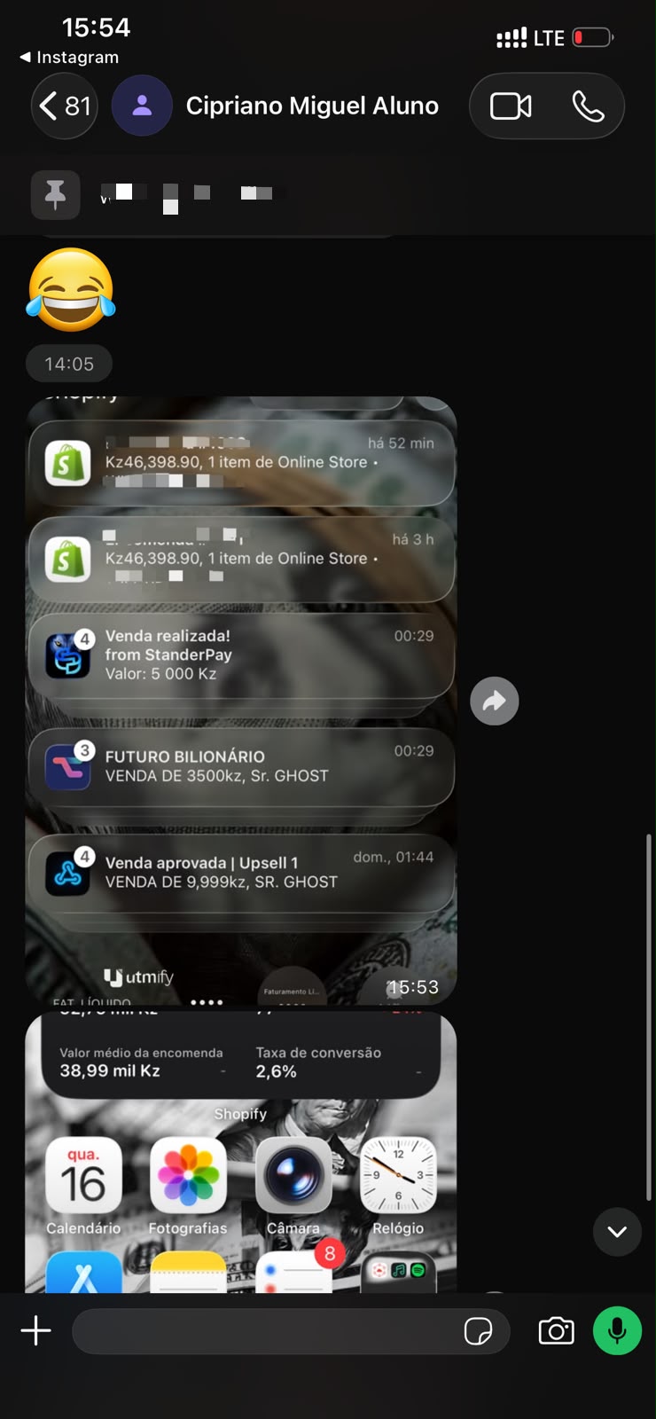 Feedback real de acompanhamento